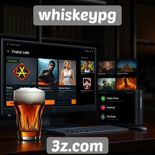 análise da interface do site whiskeypg para jogadores iniciantes